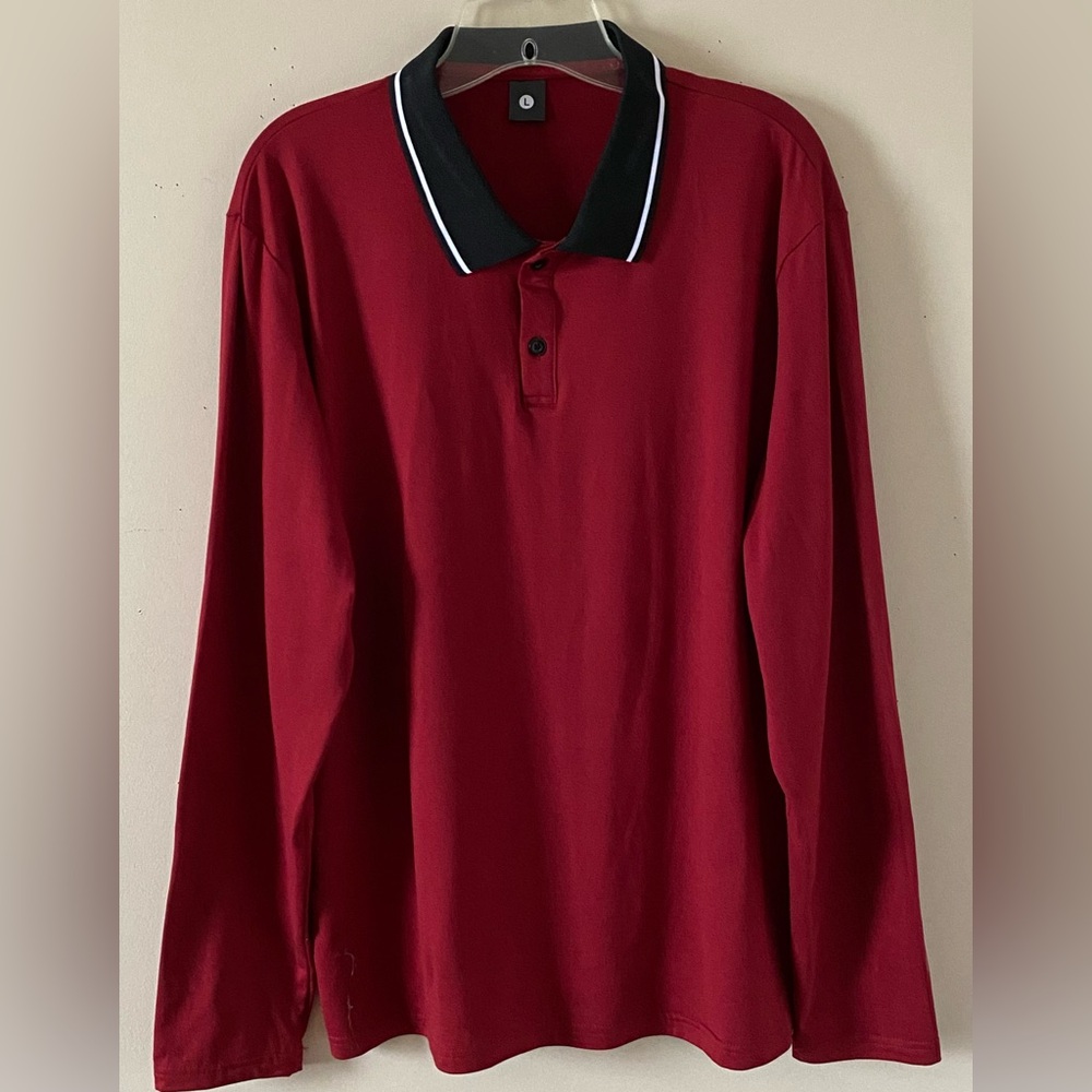 Men’s Red Sleeve Polo Shirt